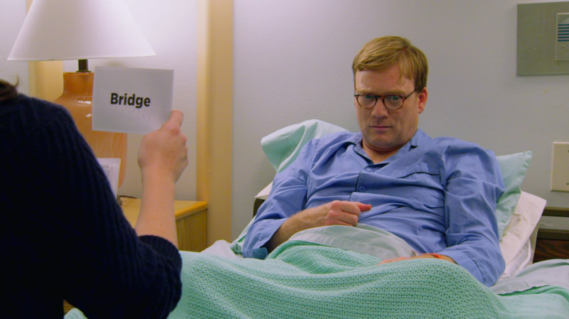 “Conspiracy?” “Bridge.” (Allison Tolman, Andy Daly)